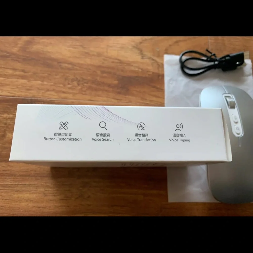 Wireless Rechargeable Intelligent Mouse 2.4G Wireless Ergonomic AI Voice Mouse